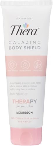 Thera McKesson's Thera Calazinc Body Shield, Calamine with Zinc Cream -Skin Barrier Ointment for Eczema, Psoriasis, Diaper Rash - 4 oz. Tube, 1 Count - Image 1