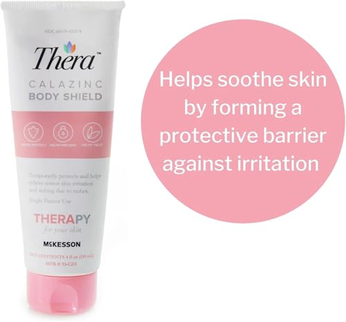 Thera McKesson's Thera Calazinc Body Shield, Calamine with Zinc Cream -Skin Barrier Ointment for Eczema, Psoriasis, Diaper Rash - 4 oz. Tube, 1 Count - Image 4
