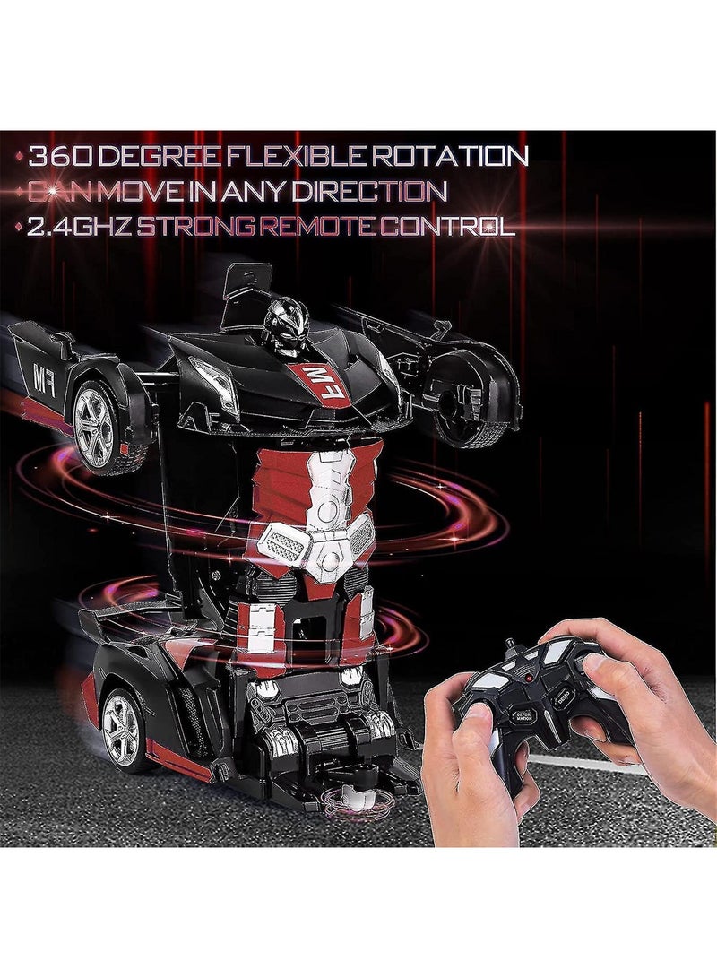 2.4G Black Remote Control Car Transformation 2-In-1 Robot Toy - Image 5