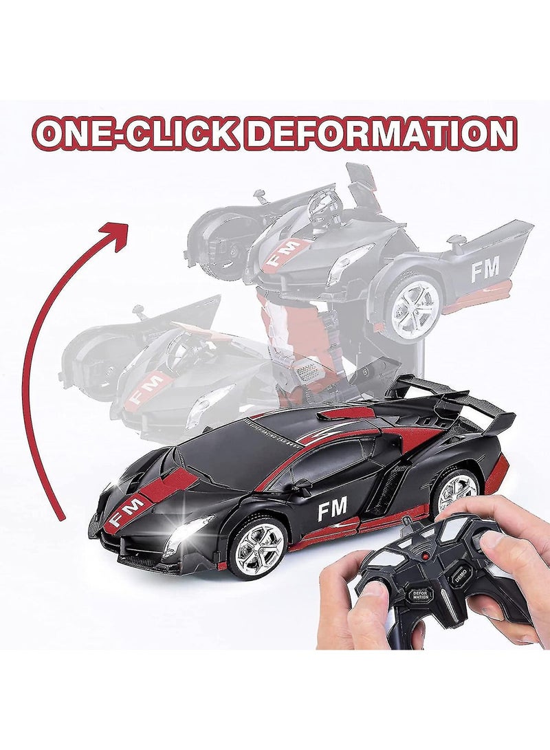 2.4G Black Remote Control Car Transformation 2-In-1 Robot Toy - Image 2