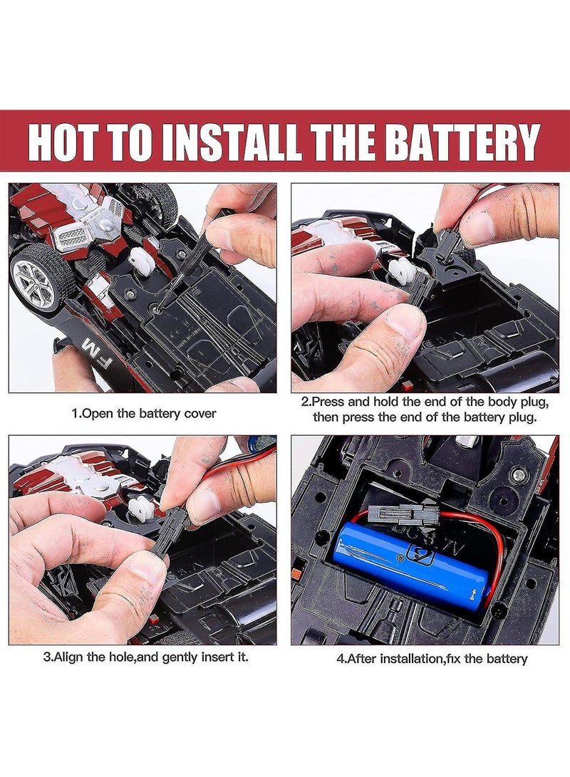 2.4G Black Remote Control Car Transformation 2-In-1 Robot Toy - Image 4