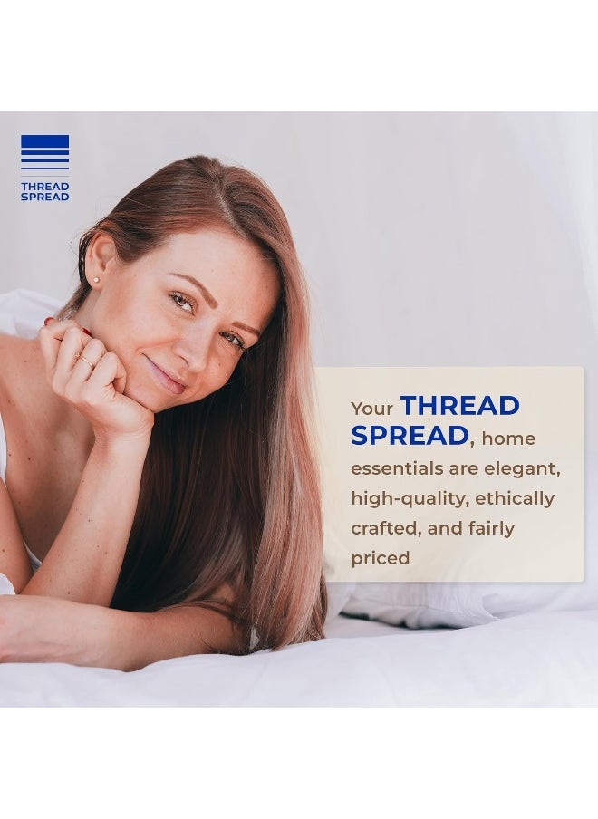 Generic - Thread Spread Hotel Collection 600 Thread Count Egyptian Cotton Sateen King 4 Piece Sheet Set Light Blue - Image 1