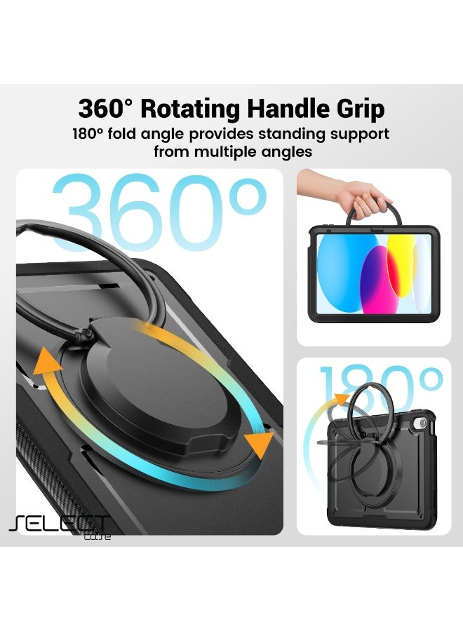 سيليكت كفر حماية آيباد مقاوم للصدمات - تصميم آمن للأطفال، حامل قابل للدوران 360 درجة، بتقنية Thermoline - غلاف حماية لجهاز iPad متوافق مع ايبادات الجيل السابع / الثامن / التاسع مقاس 10.2inch - Image 4