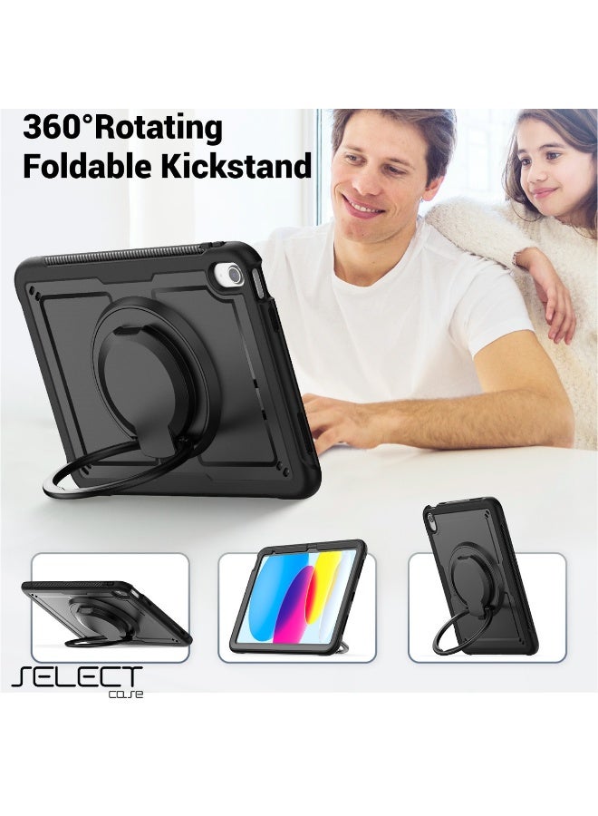 سيليكت كفر حماية آيباد مقاوم للصدمات - تصميم آمن للأطفال، حامل قابل للدوران 360 درجة، بتقنية Thermoline - غلاف حماية لجهاز iPad متوافق مع ايبادات الجيل السابع / الثامن / التاسع مقاس 10.2inch - Image 5