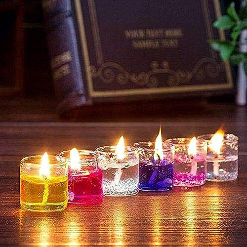 Kryst Decorative Jelly Candles | Colorful Candles with Stars & Glitter for Home Décor, Festivals, Parties & Gifting – Set of 6 - Image 4