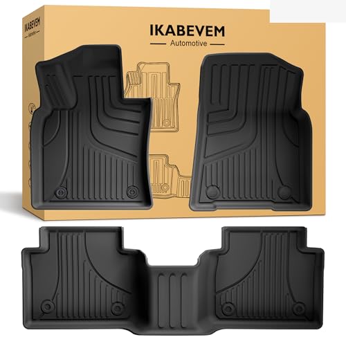 IKABEVEM Floor Mats Compatible with Toyota Camry 2018-2024 (Not Fit Hybrid or AWD Models) - IKABEVEM Custom Fit Floor Liners All Weather TPE Car Mats 1st & 2nd Row, Black - Image 1