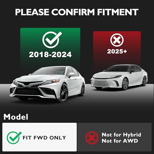 IKABEVEM Floor Mats Compatible with Toyota Camry 2018-2024 (Not Fit Hybrid or AWD Models) - IKABEVEM Custom Fit Floor Liners All Weather TPE Car Mats 1st & 2nd Row, Black - Image 2