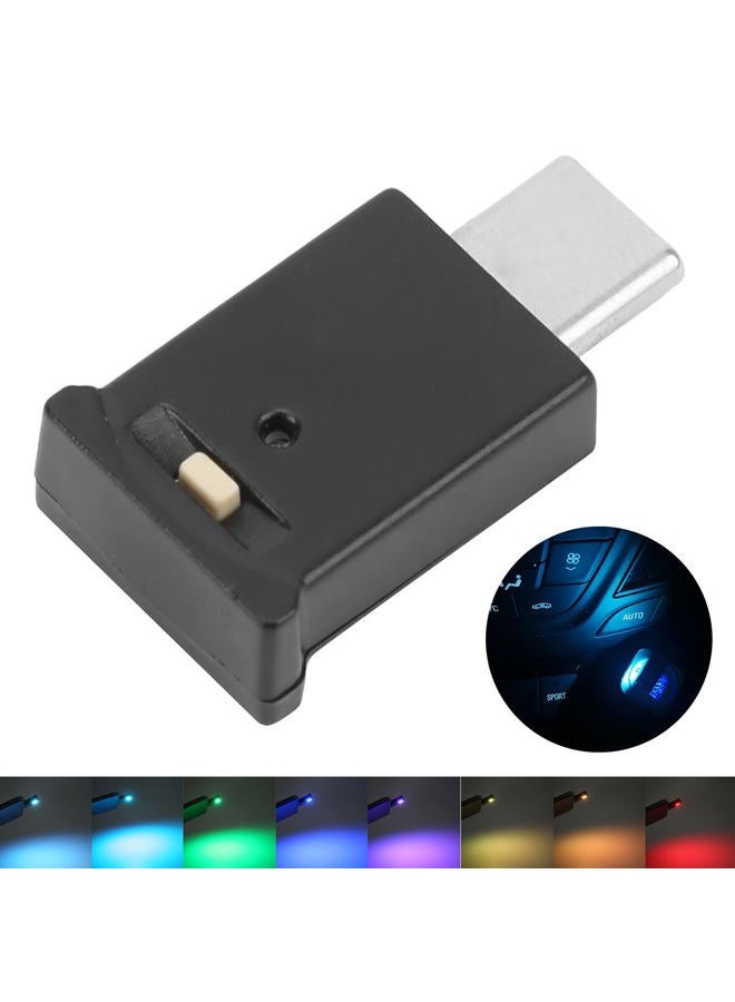 Tbest Mini USB LED Interior Light, Type C Ambient Car Light, 8 Colors RGB Dynamic Gradient Brightness Adjustable Neon Tubes - Image 5