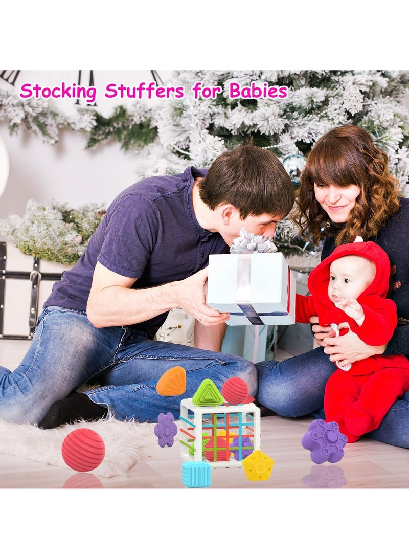 عام مونتيسوري شكل فرز مكعبات ل 1 سنة طفل الاطفال مولتيسنسوري شكل ألعاب الأطفال - Image 5