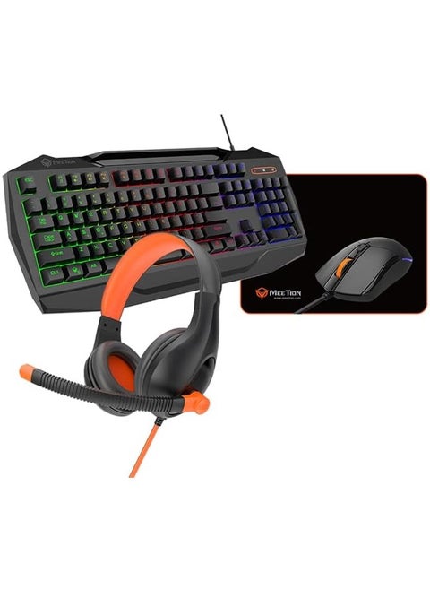 Meetion C490 Wired Keyboard And Mouse Gaming Combo With Headphone And Mouse Pad
