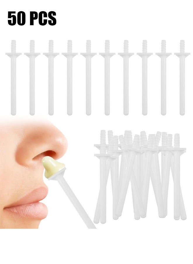 HY 50 Pieces Nose Wax Sticks Plastic Nose Wax Applicators Plastic Wax Rod Wand Nose Waxing Strips Disposable Spatulas For Nostril Cleaning And Nose Hair Removal - Image 1