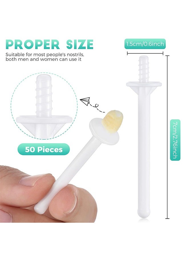 HY 50 Pieces Nose Wax Sticks Plastic Nose Wax Applicators Plastic Wax Rod Wand Nose Waxing Strips Disposable Spatulas For Nostril Cleaning And Nose Hair Removal - Image 2