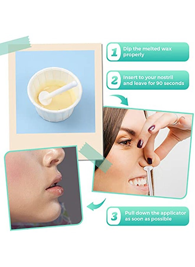 HY 50 Pieces Nose Wax Sticks Plastic Nose Wax Applicators Plastic Wax Rod Wand Nose Waxing Strips Disposable Spatulas For Nostril Cleaning And Nose Hair Removal - Image 3