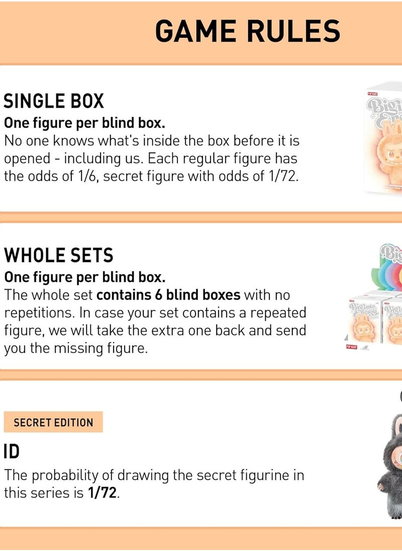 Labubu Big into Energy Series-Vinyl Plush Pendant Blind Box, Blind Box Figures, Random Design Action Figures Collectible Toys Home Decorations, Single Box