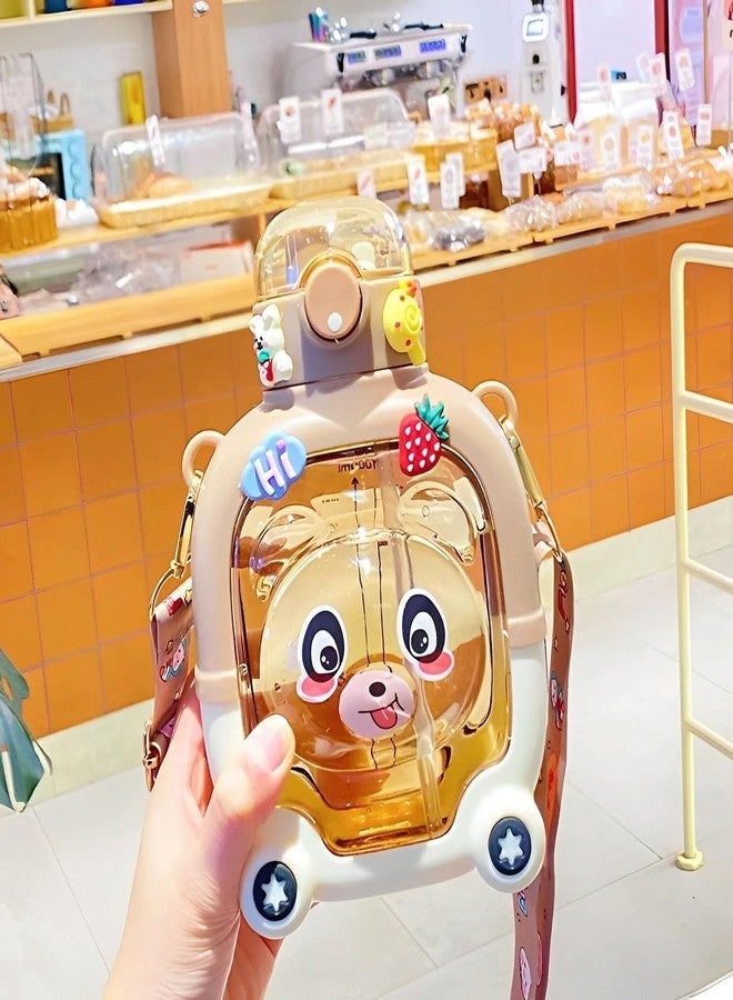 Neel Plastic Er Water Bottle For Kids School Hanging Bottle, Kids, With Straw Cute Birthday Gift 1Pcs Fancy Tumbler (Style 2500 Ml, Multicolour) - Image 2