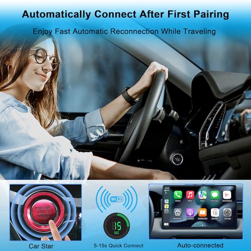 Closs Android Auto & CarPlay Wireless Adapter - 2 in 1 Wireless for iPhone & Android, Plug & Play for Factory Wired Cars - Supports iOS 10+ - Image 4