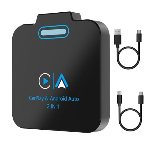 Closs Android Auto & CarPlay Wireless Adapter - 2 in 1 Wireless for iPhone & Android, Plug & Play for Factory Wired Cars - Supports iOS 10+ - Image 1