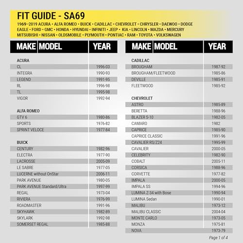 Scosche SA69 6X9" to 5.25”-6.5” Speaker Adapters Compatible with Select Import and Domestic Vehicles - 5 1/4" to 6 1/2" Adapter for Car Door Speakers - Sold in Pairs - See Guide in Image for Vehicles - Image 5