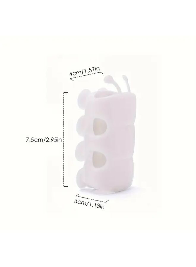 White Heavy Duty Shower Organizer Rack No Drill Installation With Grip Showerhead Base Bathroom Accessories For Small Space Living - Image 3