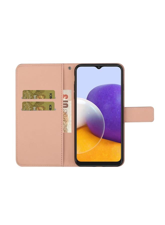 اس-توب جراب لهاتف Samsung Galaxy A22 5G، جراب هاتف جلدي منقوش بنمط عرقي - Image 5