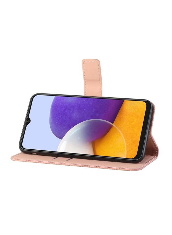 اس-توب جراب لهاتف Samsung Galaxy A22 5G، جراب هاتف جلدي منقوش بنمط عرقي - Image 4