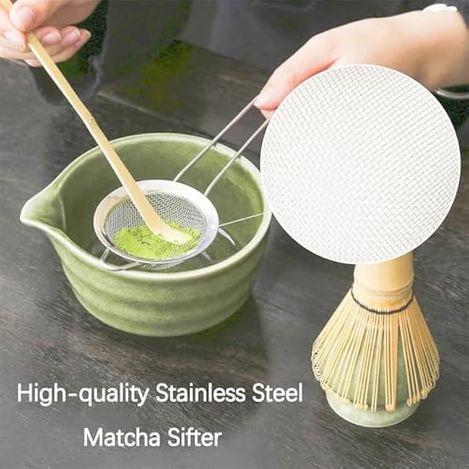 Unity Matcha Tea Set  Matcha Whisk And Bowl Matcha Scoop  Matcha Whisk Stand Chasen Holder  4Pc Perfect Matcha Kit For Matcha Tea CeremonyGreen - Image 5