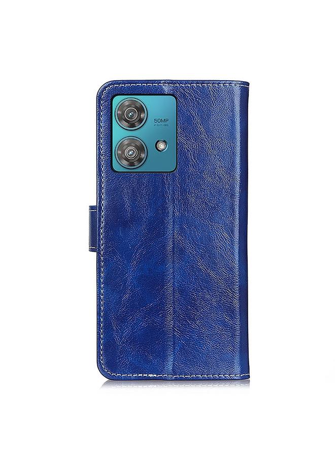 اس-توب جراب لهاتف موتورولا إيدج 40 نيو ريترو مصنوع من الجلد بتصميم حصان مجنون - Image 3