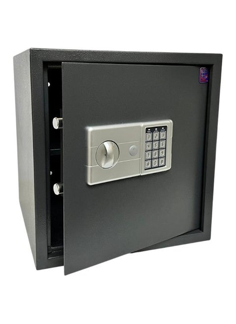 Digital Safe - Compact Steel Money Security Box with Electronic Keypad and 2 Manual Override Keys ( Black ) Colour  By LOTFY GROUP ( H40 * W38 * D38 CM )