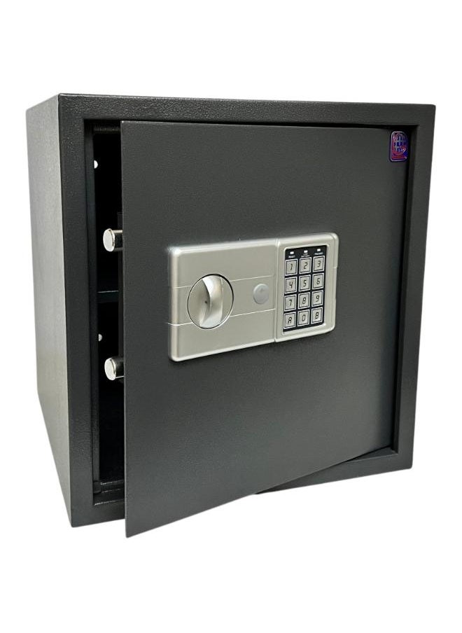 LOTFY GROUP Digital Safe - Compact Steel Money Security Box with Electronic Keypad and 2 Manual Override Keys ( Black ) Colour  By LOTFY GROUP ( H40 * W38 * D38 CM )  - Image 1