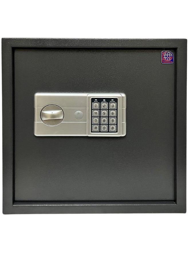 LOTFY GROUP Digital Safe - Compact Steel Money Security Box with Electronic Keypad and 2 Manual Override Keys ( Black ) Colour  By LOTFY GROUP ( H40 * W38 * D38 CM )  - Image 4