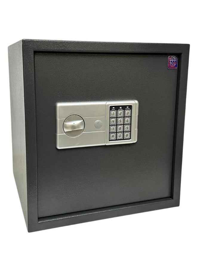 LOTFY GROUP Digital Safe - Compact Steel Money Security Box with Electronic Keypad and 2 Manual Override Keys ( Black ) Colour  By LOTFY GROUP ( H40 * W38 * D38 CM )  - Image 2