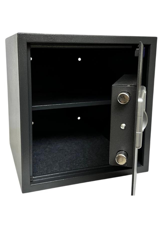 LOTFY GROUP Digital Safe - Compact Steel Money Security Box with Electronic Keypad and 2 Manual Override Keys ( Black ) Colour  By LOTFY GROUP ( H40 * W38 * D38 CM )  - Image 3