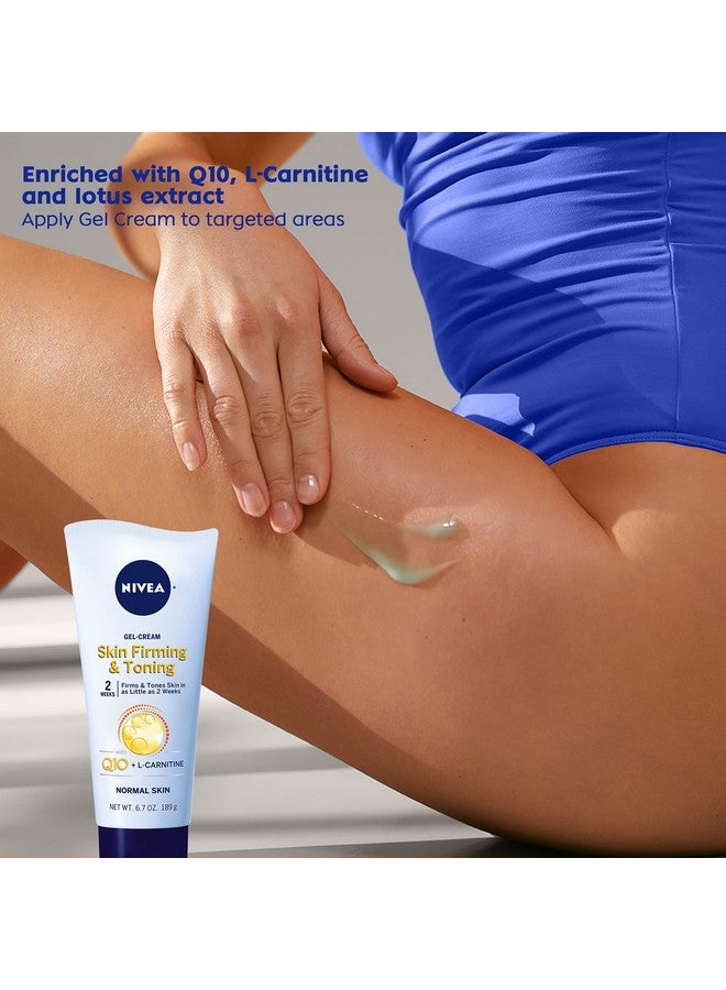 NIVEA Skin Firming Skin Care Set with Q10, Skin Firming Nourishing Hydration Body Lotion with Vitamin C, 16.9 Fl Oz Bottle + Skin Toning and Firming Body Gel Cream with L-Carnitine, 6.7 Oz Tube - Image 3