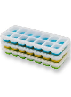SARAOONT 3 Piece Multi Grid Ice Cube Tray With Lid  - Image 1