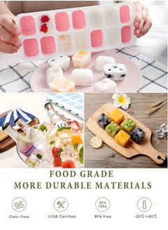 SARAOONT 3 Piece Multi Grid Ice Cube Tray With Lid  - Image 5