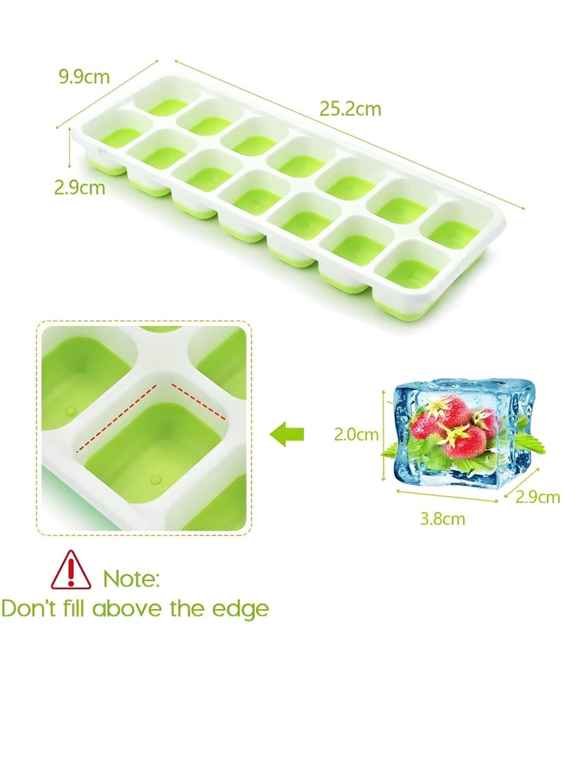 SARAOONT - 3 Piece Multi Grid Ice Cube Tray With Lid - Image 1