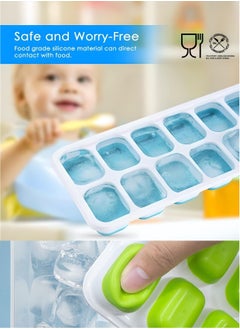 SARAOONT 3 Piece Multi Grid Ice Cube Tray With Lid  - Image 4