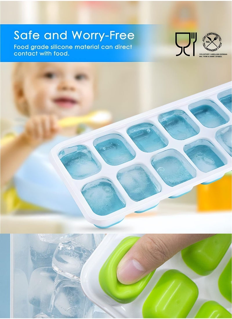 SARAOONT - 3 Piece Multi Grid Ice Cube Tray With Lid - Image 1