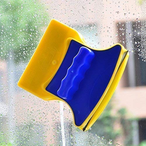 APURK Magnetic Window Cleaner DoubleSide Glazed Two Sided Glass Wiper Cleaning Cotton Squeegee WashingCleaning Equipment for Household use Pack of 1 - Image 1