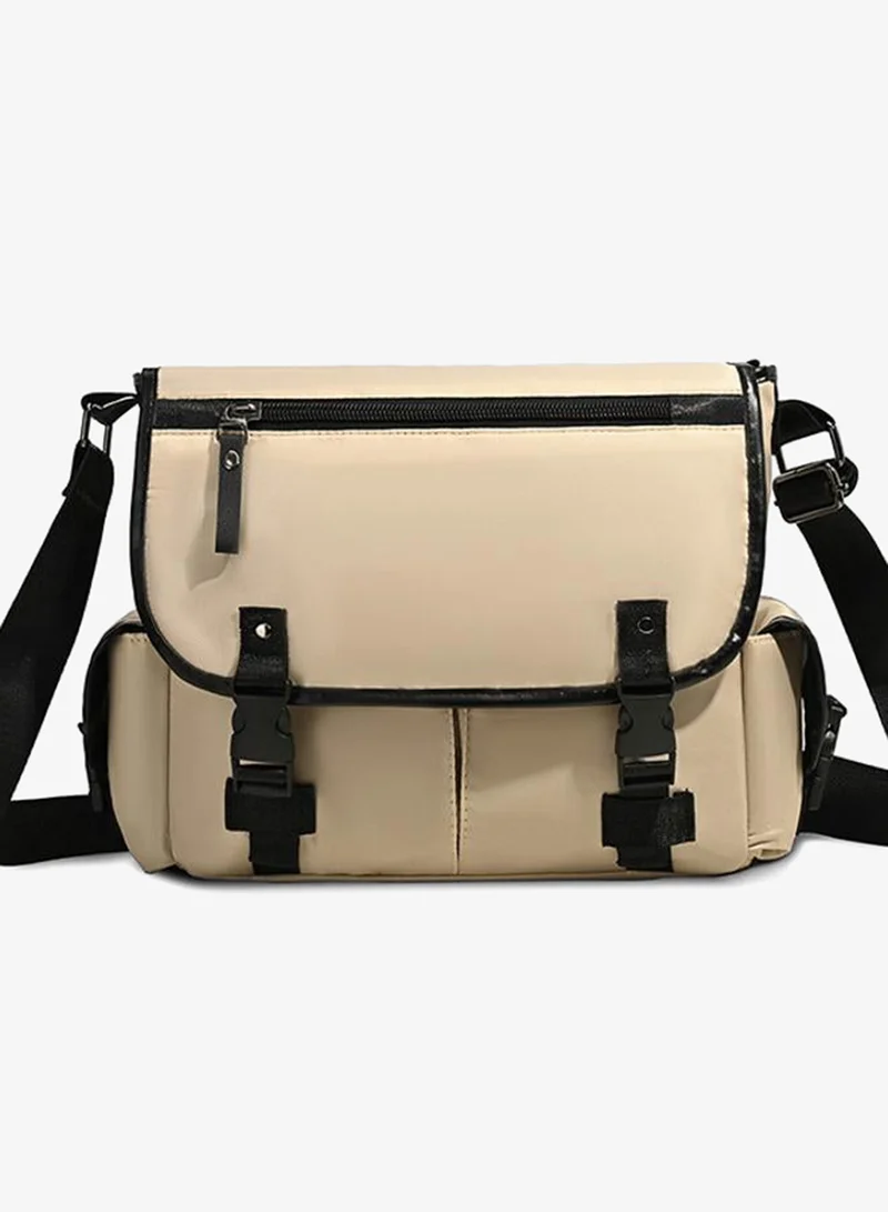 Take Two Khaki Plain Shoulder Bag