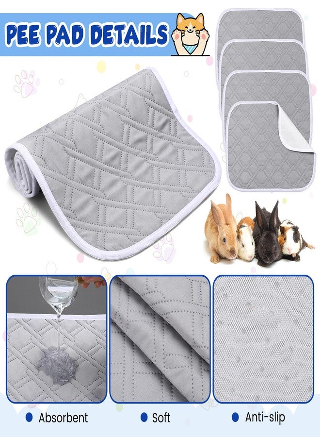 Locmeo 16 Pcs Guinea Pig Cage Liners Bulk 12 x 16 Inch Washable Guinea Pig Pee Pads Waterproof Reusable Anti Slip Rat Bedding Fast Absorbent Pee Pad for Small Animals Rabbit Hamster Rat - Image 3
