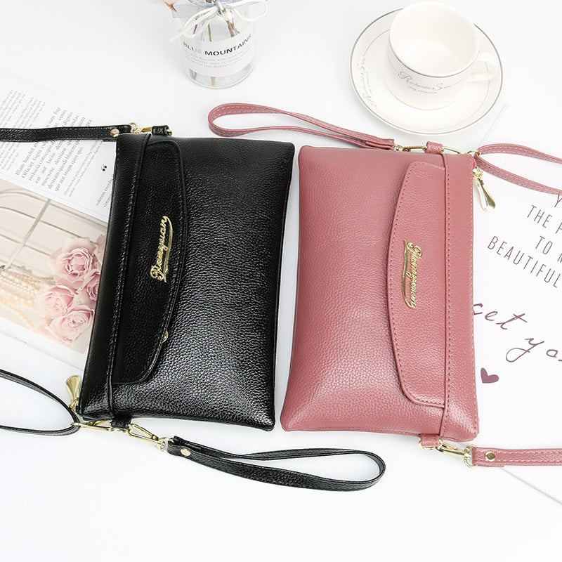 Multifunctional Solid Color PU Leather Wallet, RFID Blocking Design Portable Daily Storage Purse for Cards Cash Coin Business Use - Image 2