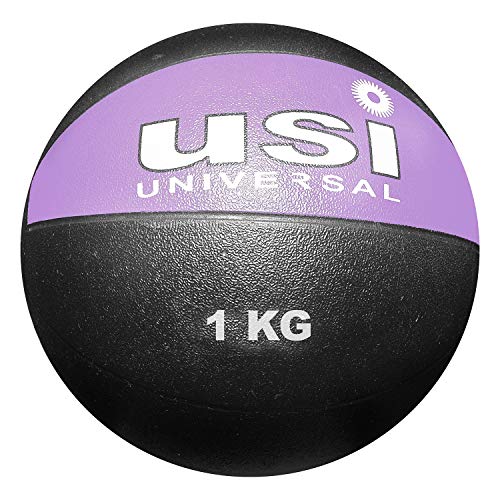 USI Universal 1Kg Rubber Medicine Ball 787PVH with High Bounce, Textured Finish, Strong Core, Better Balance, Rubber with Textured Surface - Image 1