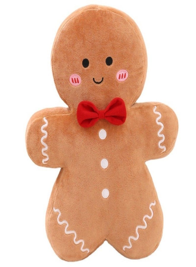 Cyprinus Carpio 5-7/8 Inch Christmas Ginger Cookie Shaped Plush Pillow, Soft Stuffed Throw Cushion with Traditional Holiday Biscuit Design for Sofa Decor and Party Gift (Premium Polyester Fiber) - Image 1