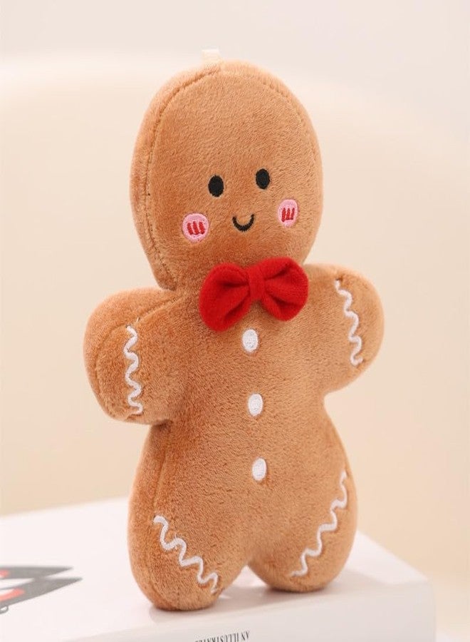 Cyprinus Carpio 5-7/8 Inch Christmas Ginger Cookie Shaped Plush Pillow, Soft Stuffed Throw Cushion with Traditional Holiday Biscuit Design for Sofa Decor and Party Gift (Premium Polyester Fiber) - Image 2