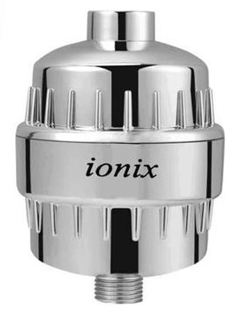 IONIX ضمان جهاز تنقية المياه IONIX لمدة سنة جهاز تنقية المياه العسر لرؤوس الصنابير والدش جهاز تنقية المياه للحمام 15 مرحلة لجهاز تنقية المياه العسر مع تركيب سهل ذاتي كروم عبوة من 1 - Image 1