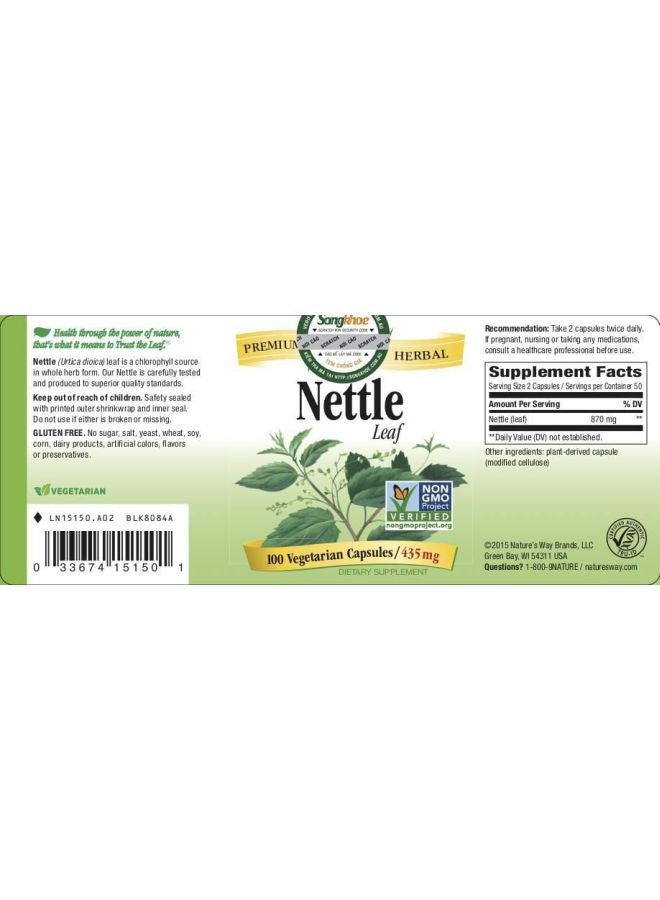 Nature's Way Nettle Leaf - 100 Capsules - Image 3