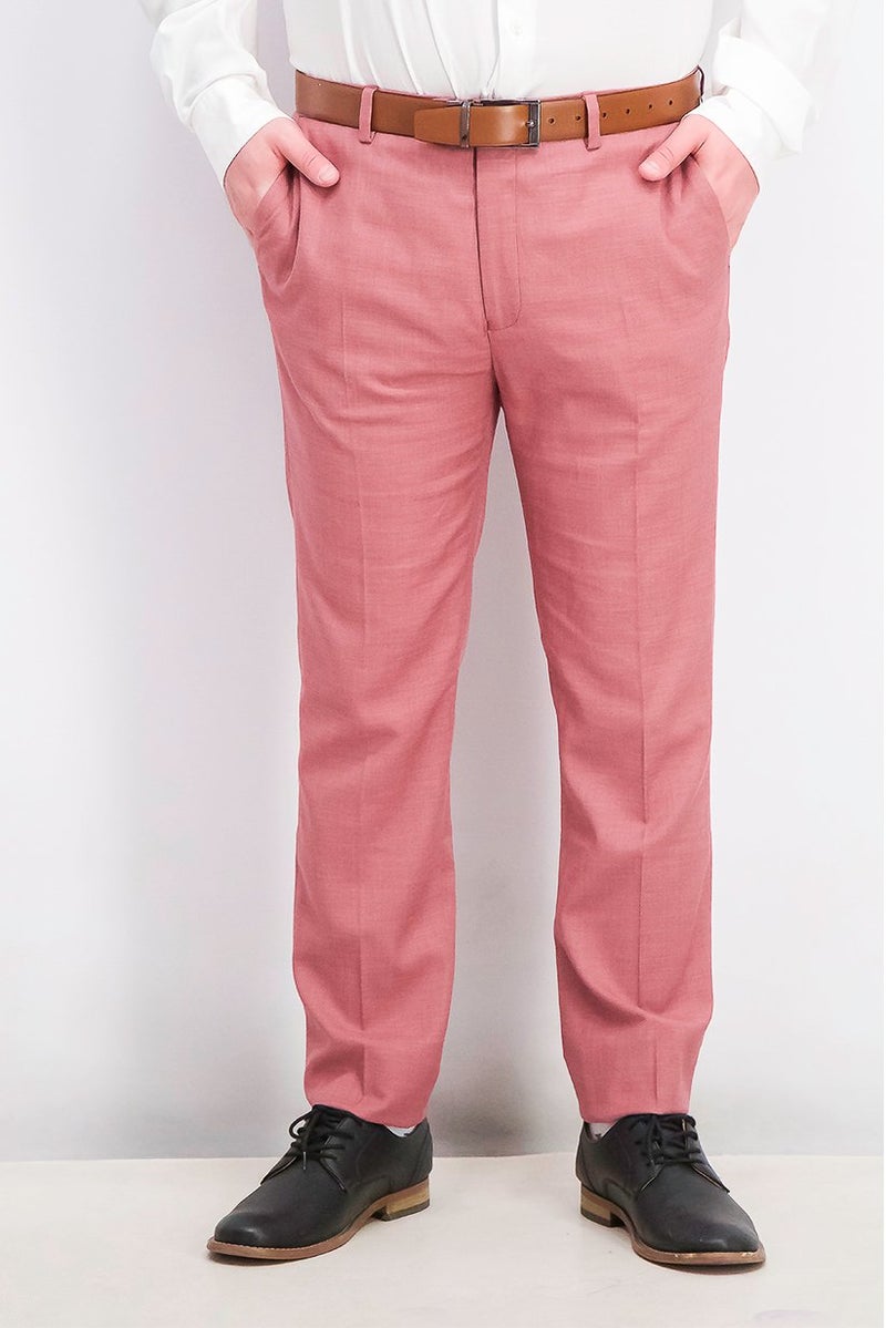 TOPMAN Men Skinny Plain Dress Pants, Mauve - Image 1