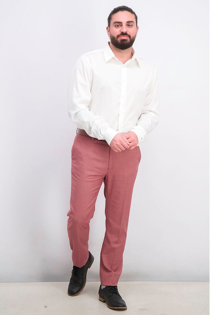 TOPMAN Men Skinny Plain Dress Pants, Mauve - Image 3