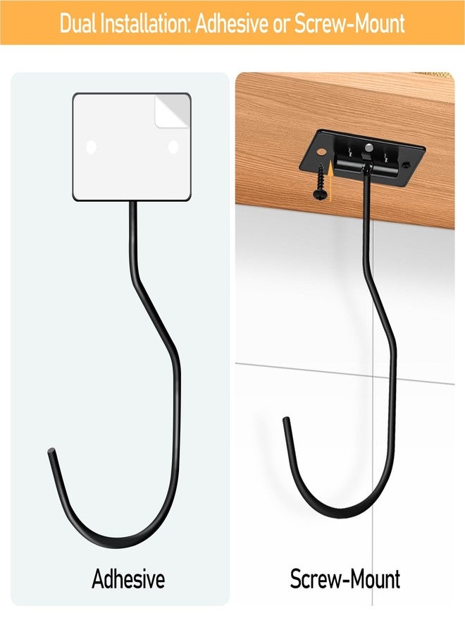 KIBBEH 4 Pack Banana Hanger Under Cabinet, Self-Adhesive Space-Saving Banana Hook Under Cabinet Foldable for Kitchen/RV, Heavy-Duty Metal Holder to Keep Bananas Fresh & Organize Fruits/Tools - Image 3